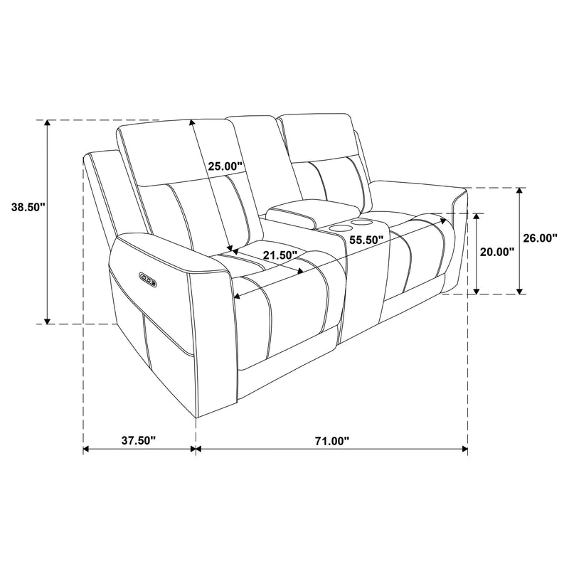 Kennett 2-piece Chenille Power Reclining Sofa Set Ivory