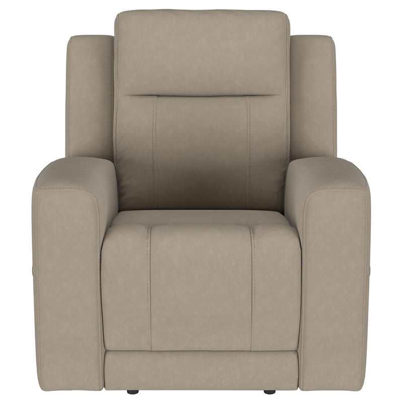Brentwood 3-piece Upholstered Reclining Sofa Set Taupe