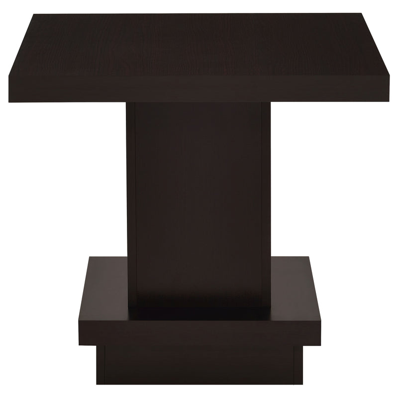 Reston Square Engineered Wood Side End Table Cappuccino