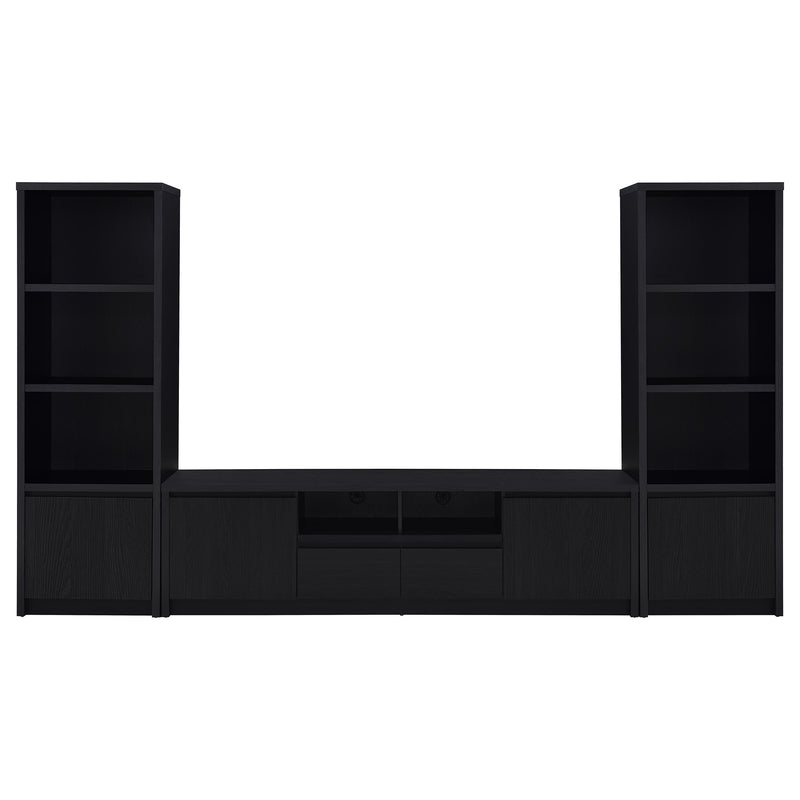 Winfield 3-shelf Media Tower Entertainment Pier Black