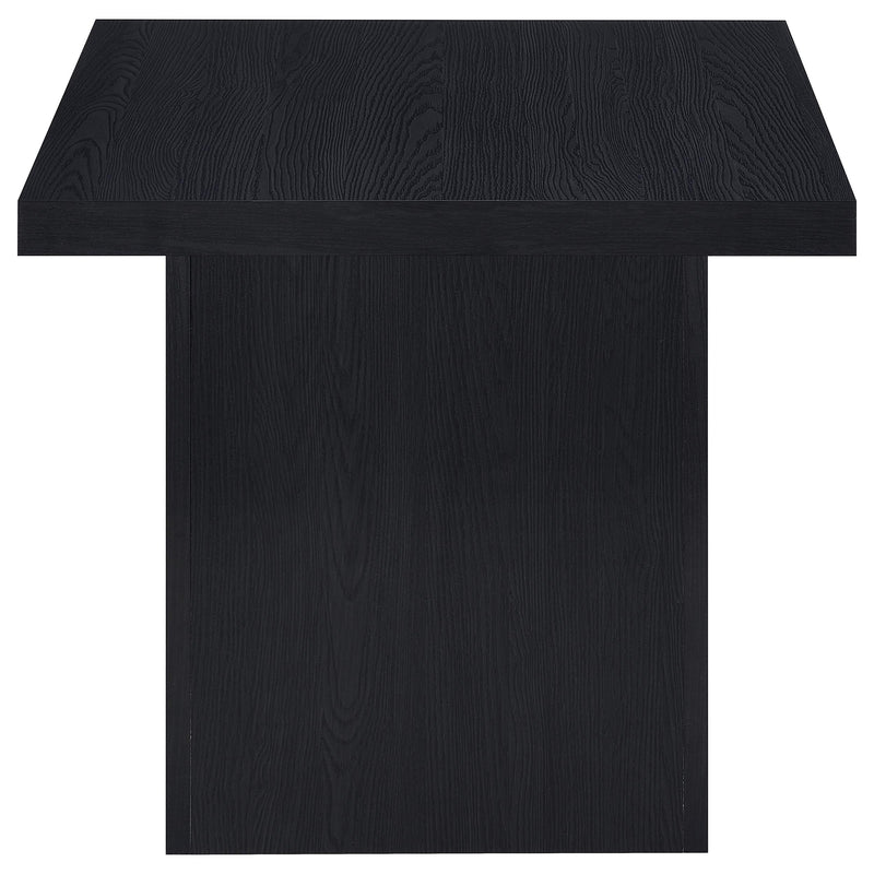 Max 2-piece Rectangular Coffee and End Table Set Black