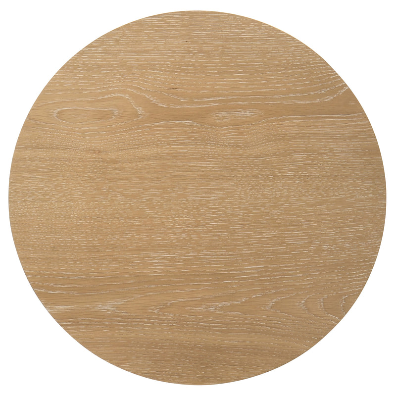 Ottowa 2-piece Round Wood Coffee Table Set Light Oak