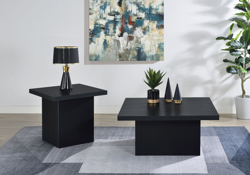 Devar Square Engineered Wood Cocktail Coffee Table Black