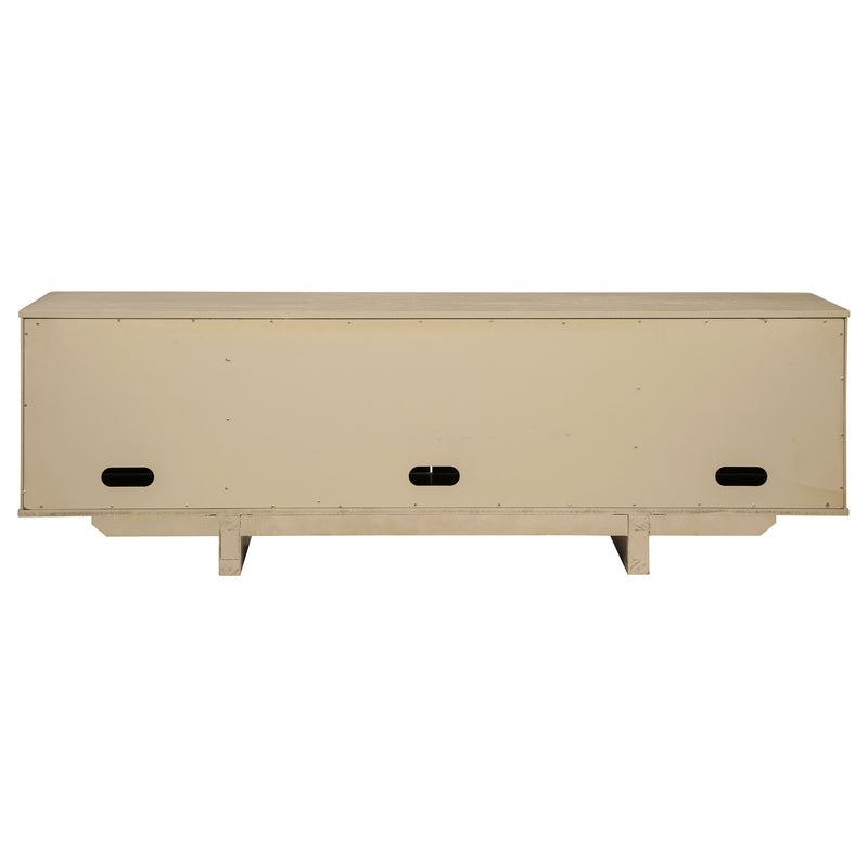 Kailani 79-inch 4-door Cane TV Stand Media Console Beige Oak