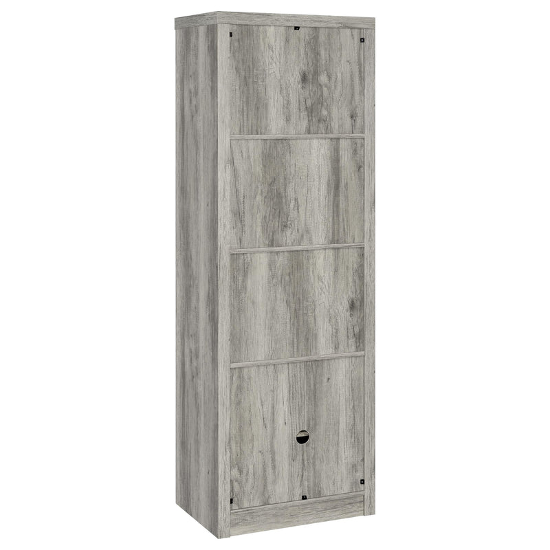 Burke 4-shelf Engineered Wood Media Tower Grey Driftwood