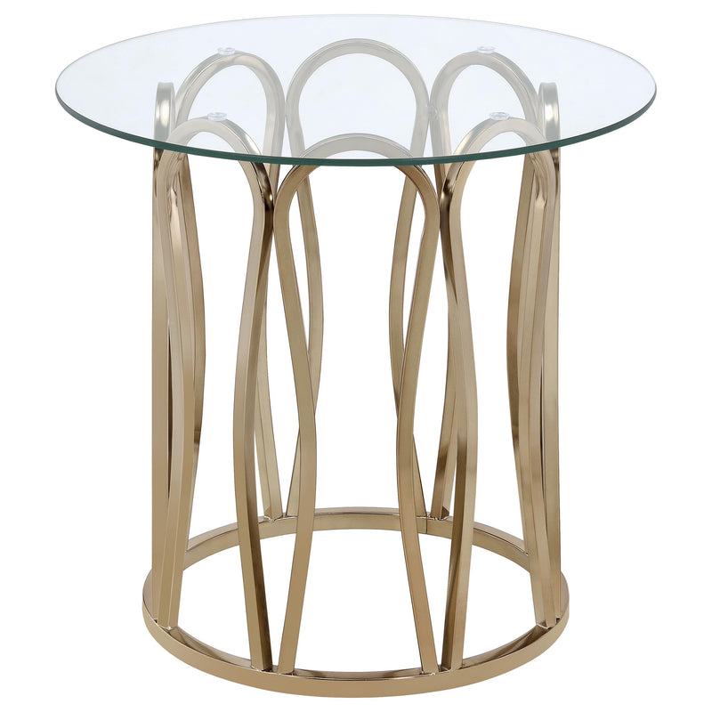 Monett 3-piece Coffee and End Table Set Chocolate Chrome