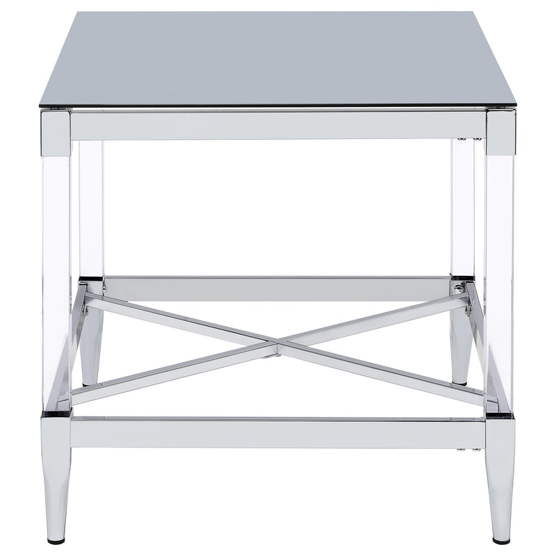 Lindley 2-piece Square Coffee and End Table Set Chrome