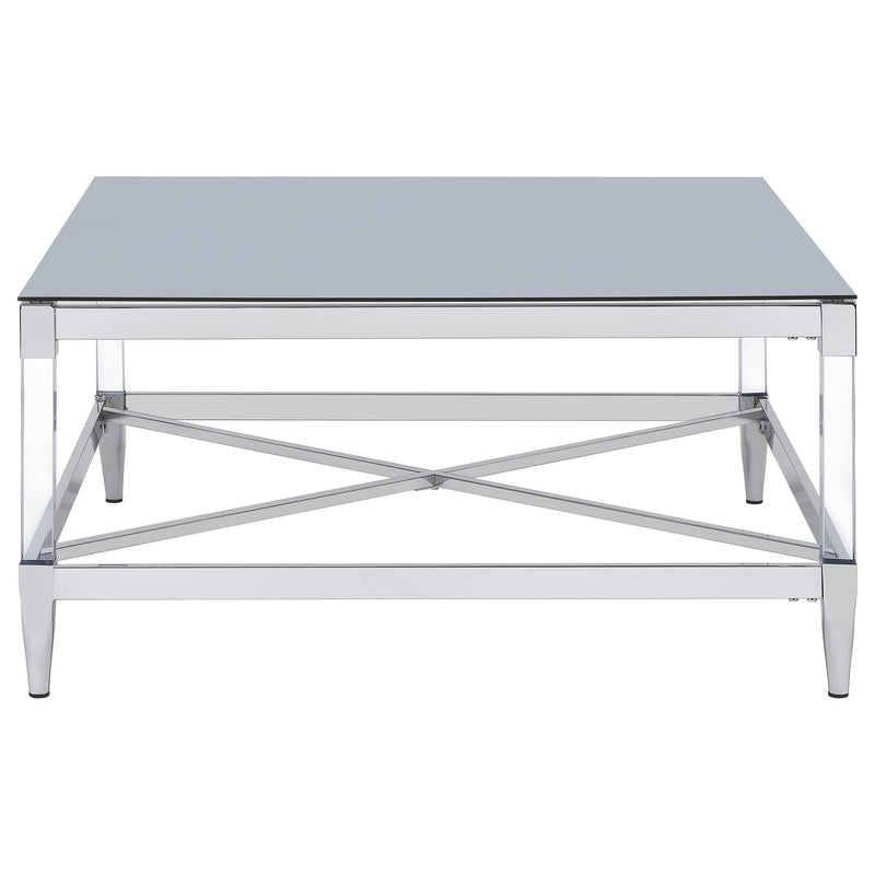 Lindley 2-piece Square Coffee and End Table Set Chrome