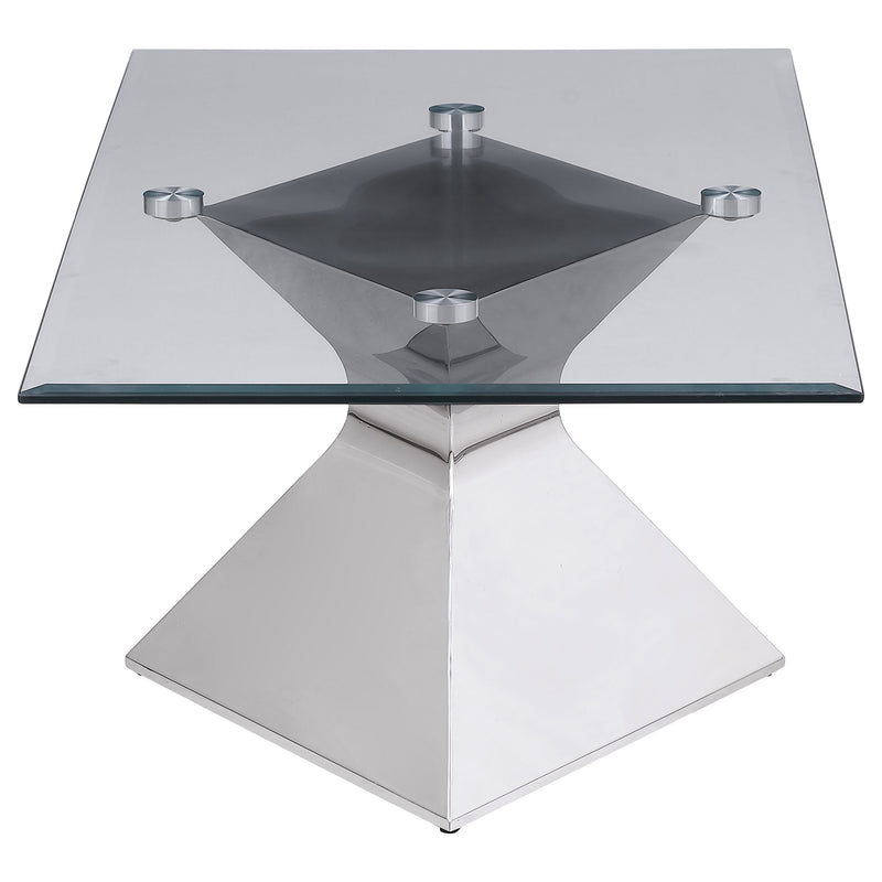 Jenny 2-piece Rectangular Coffee and End Table Set Chrome
