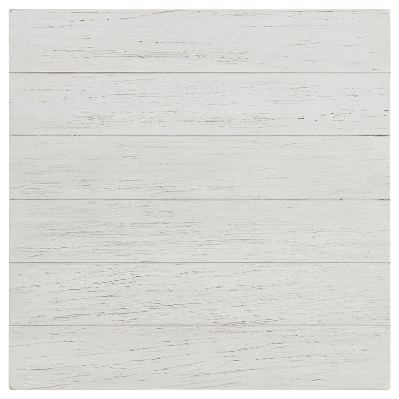 Payne Wood End Table with Shelf Distressed White