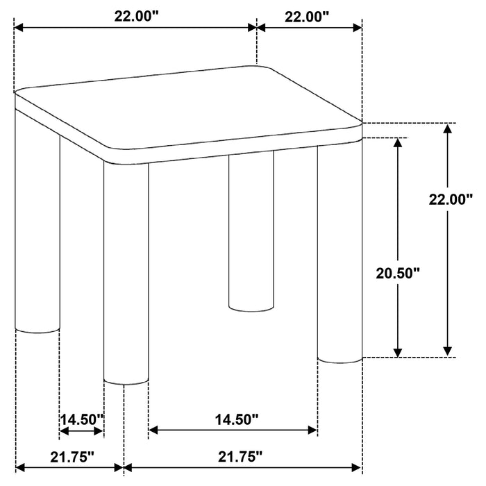 Castlewood 2-piece Cocktail Coffee Table Set Light Oak