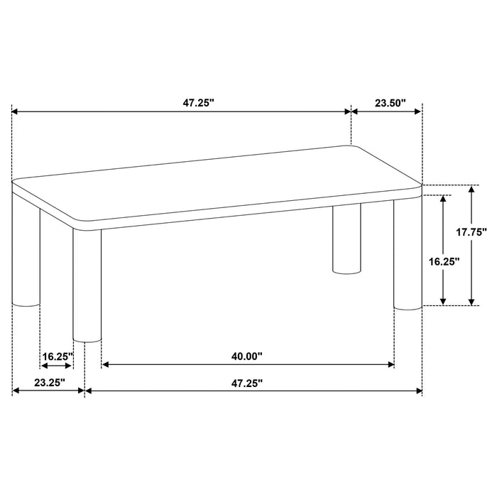 Castlewood 2-piece Cocktail Coffee Table Set Light Oak