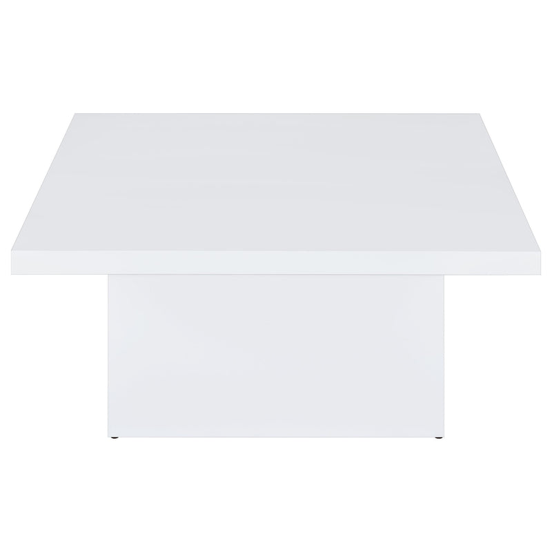 Devar 3-piece Square Coffee End Table Set White High Gloss