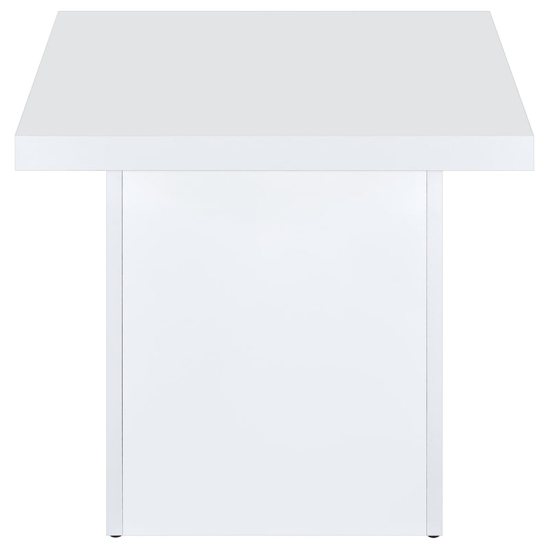 Devar 3-piece Square Coffee End Table Set White High Gloss