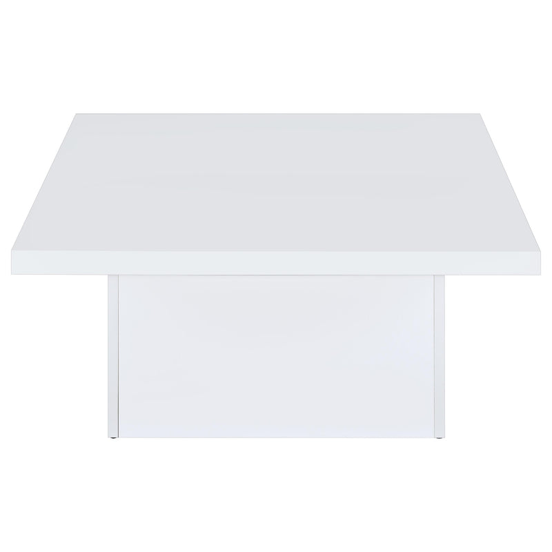 Devar 3-piece Square Coffee End Table Set White High Gloss
