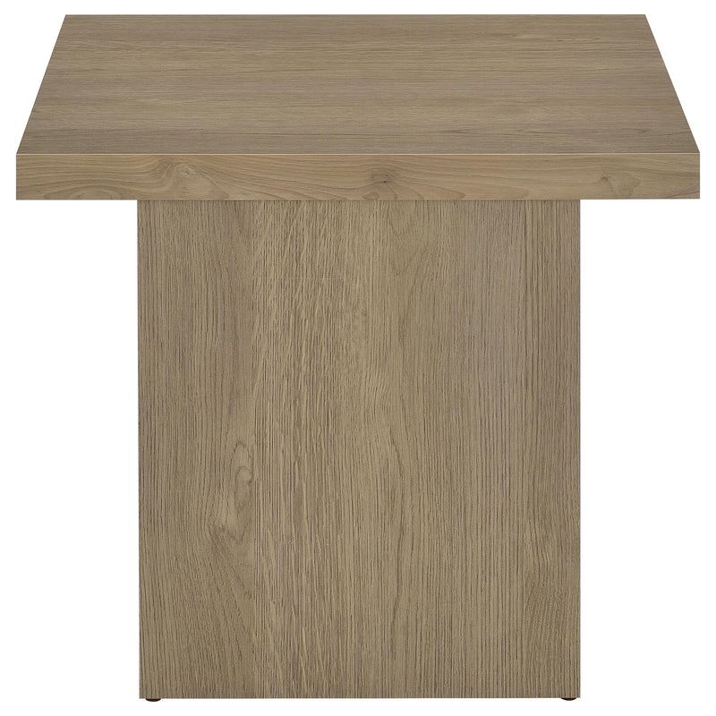 Devar 2-piece Square Cocktail Coffee End Table Set Latte