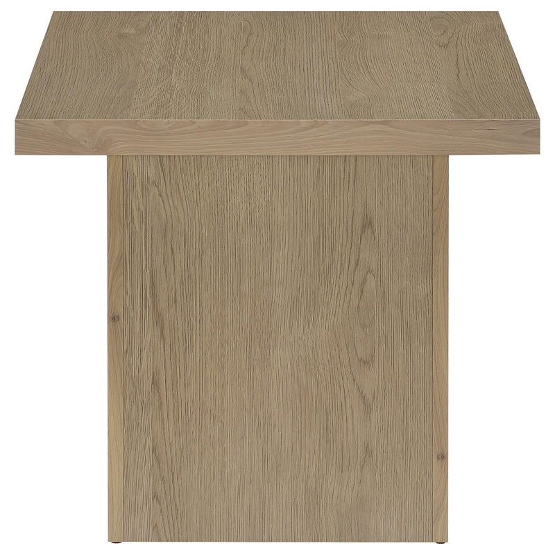 Devar 2-piece Square Cocktail Coffee End Table Set Latte