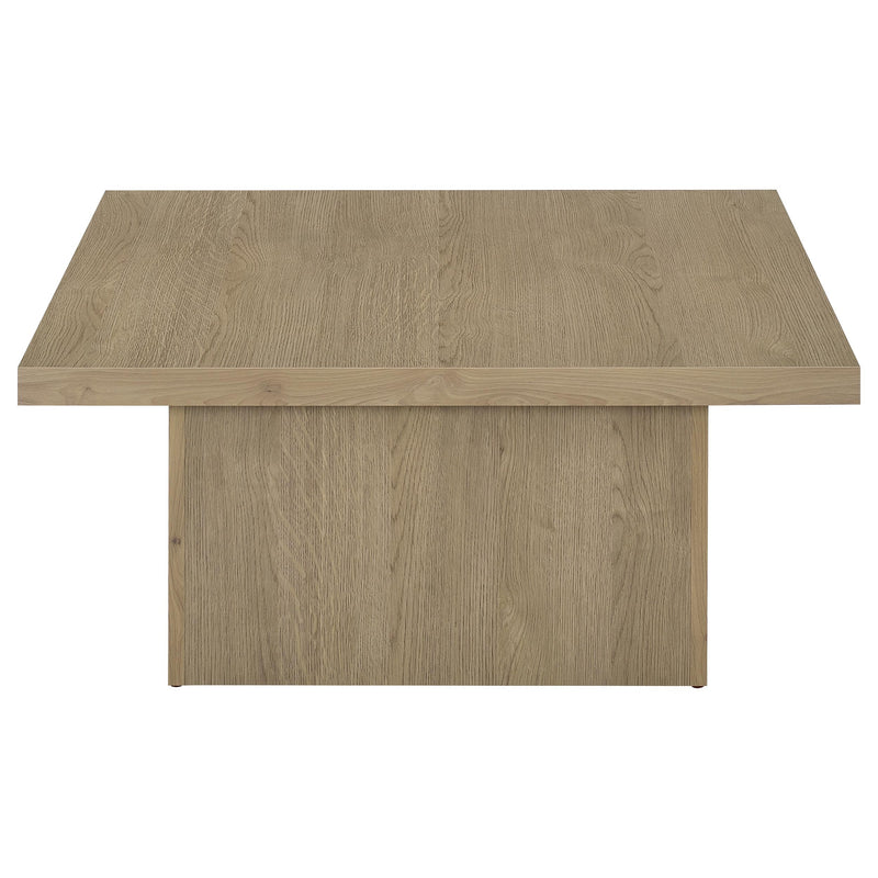 Devar 3-piece Square Cocktail Coffee End Table Set Latte