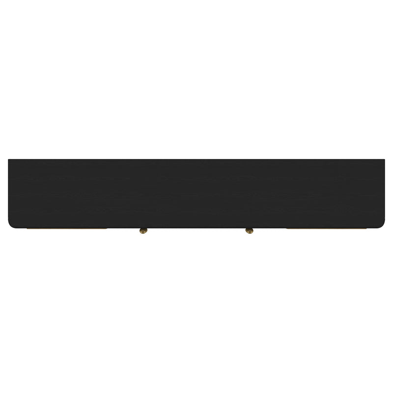 Arini Rattan Cane 2-door TV Stand Media Console Black