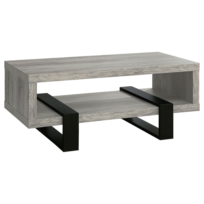 Dinard Engineered Wood Cocktail Coffee Table Grey Driftwood