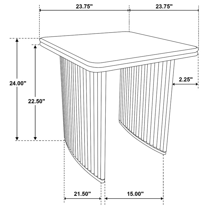 Adina 2-piece Wood Coffee Table Set Distressed Light Brown