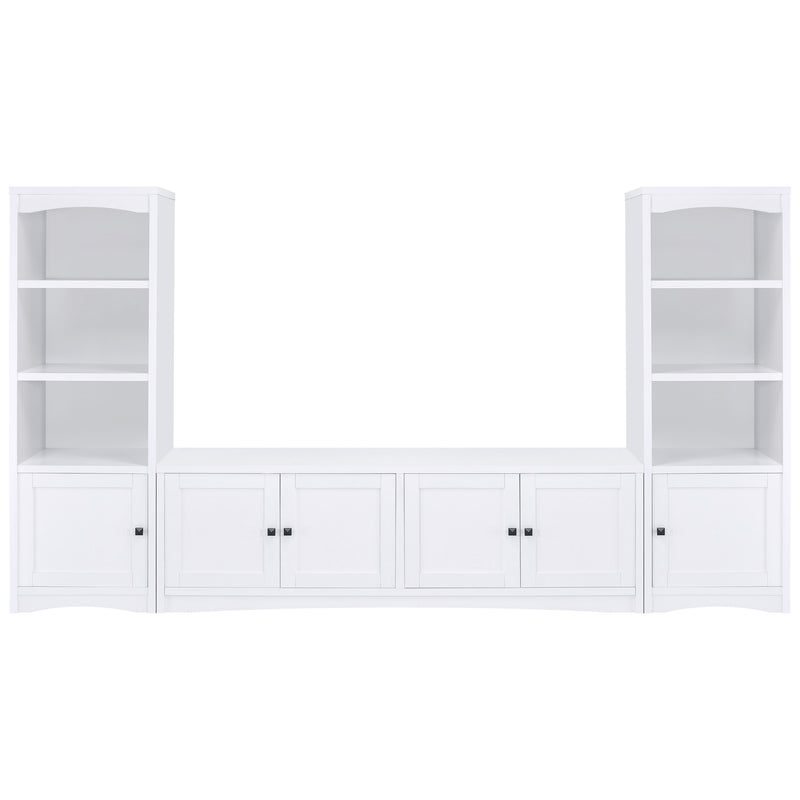 Laughlin 4-shelf Engineered Wood Media Tower White