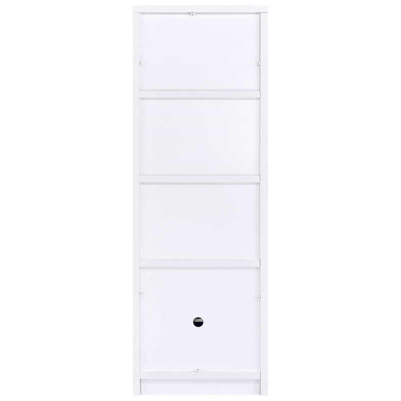 Laughlin 4-shelf Engineered Wood Media Tower White