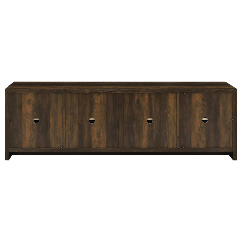 Laughlin 4-door Engineered Wood 78-inch TV Stand Dark Pine