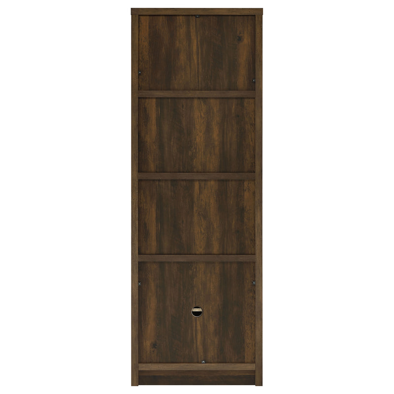 Laughlin 4-shelf Engineered Wood Media Tower Dark Pine