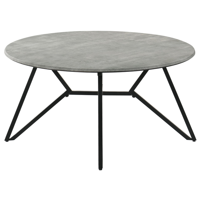 Hadi 3-piece Round SmartTop Coffee and End Table Set Cement