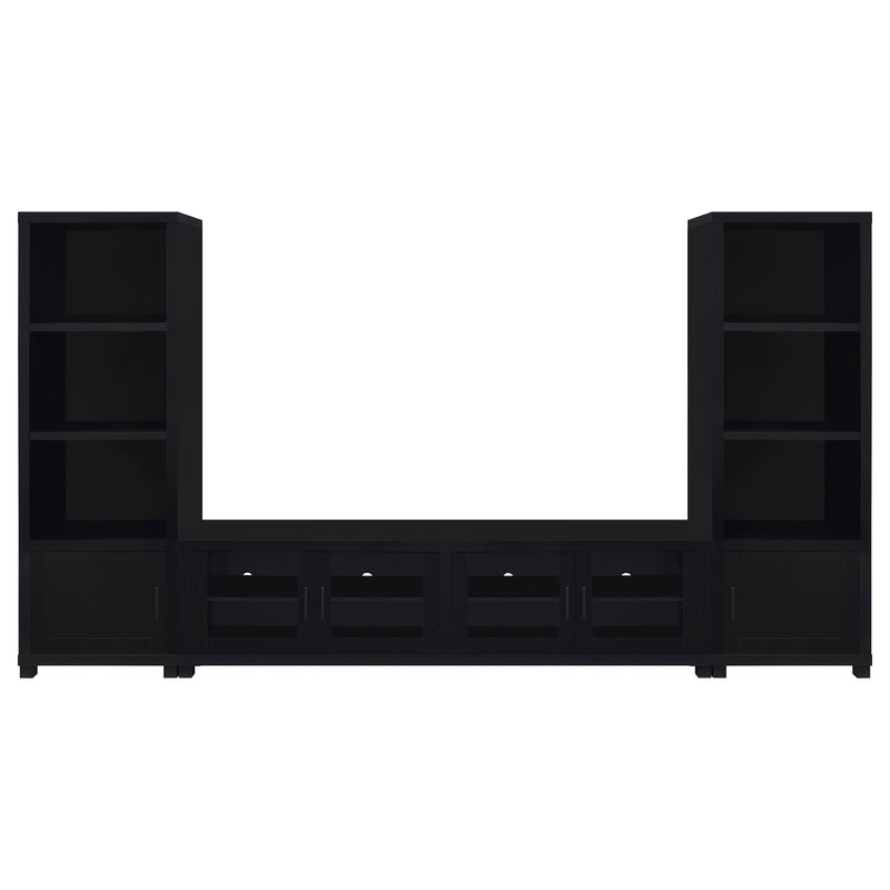 Sachin 3-piece Entertainment Center 79-inch TV Stand Black
