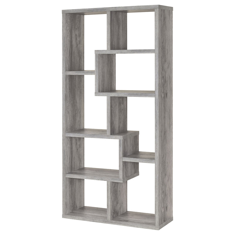 Theo 71-inch 6-shelf Bookshelf Grey Driftwood