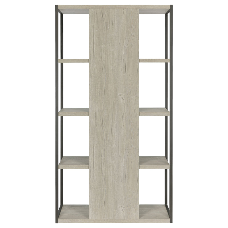 Loomis 72-inch 4-shelf Bookshelf Whitewashed Grey