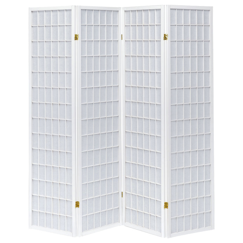 Roberto 4-Panel Room Divider Folding Shoji Screen White