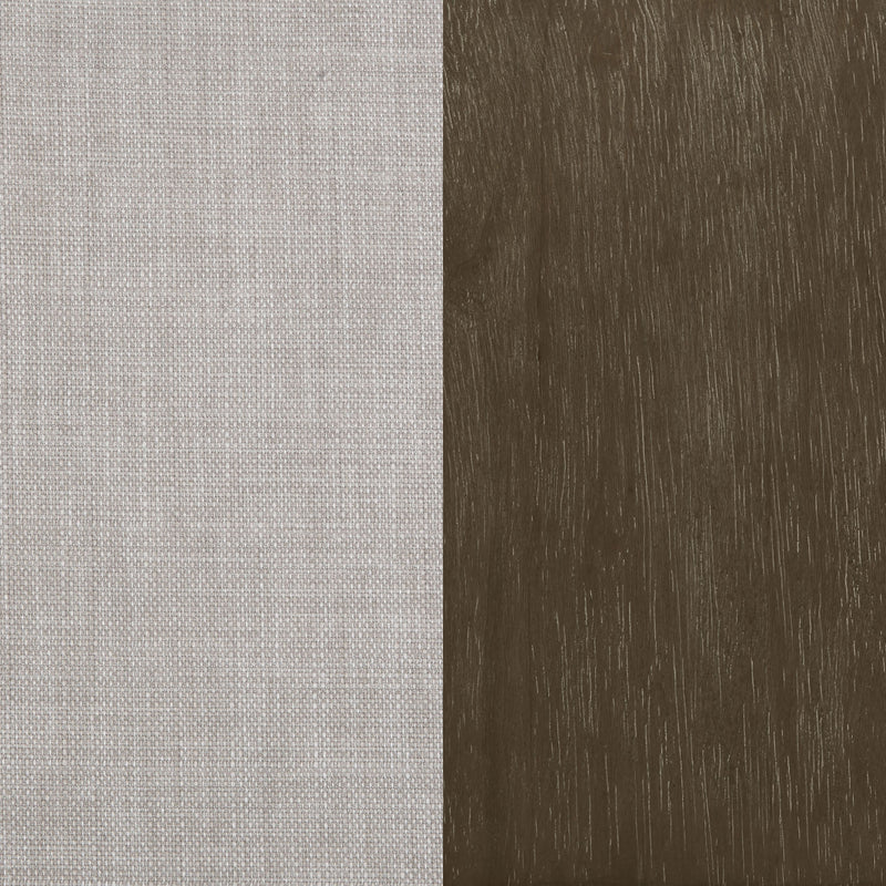Blanchett Upholstered Bobbin Accent Chair Beige and Distressed Brown