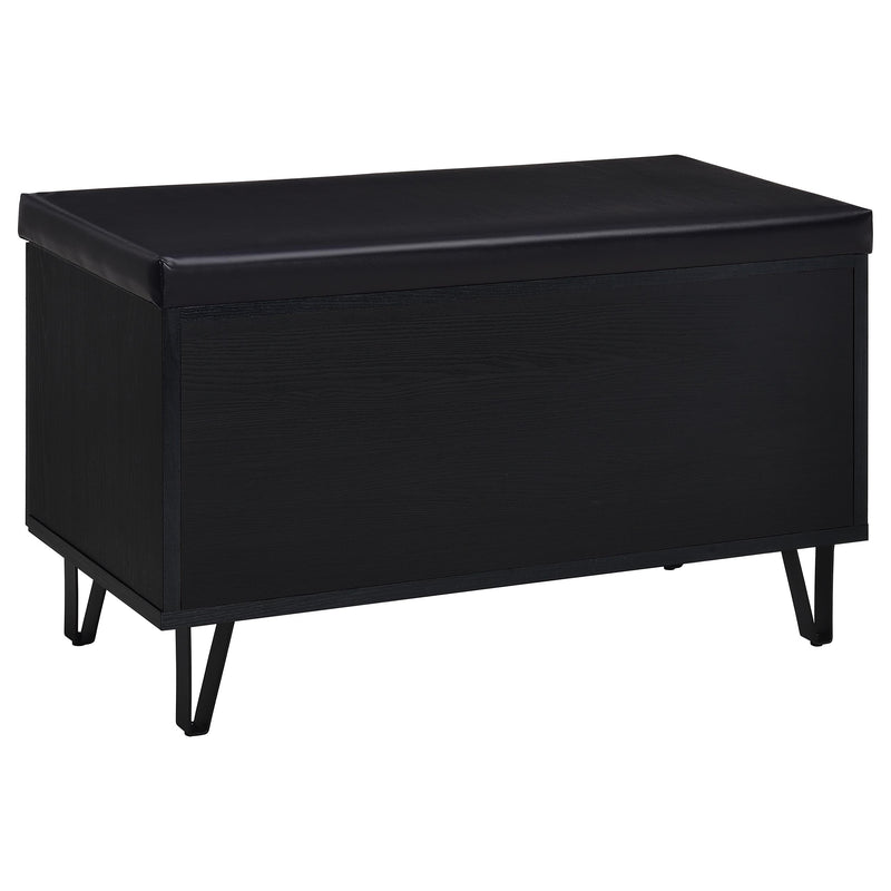 Brixton 2-door Padded Entryway Shoe Storage Bench Black