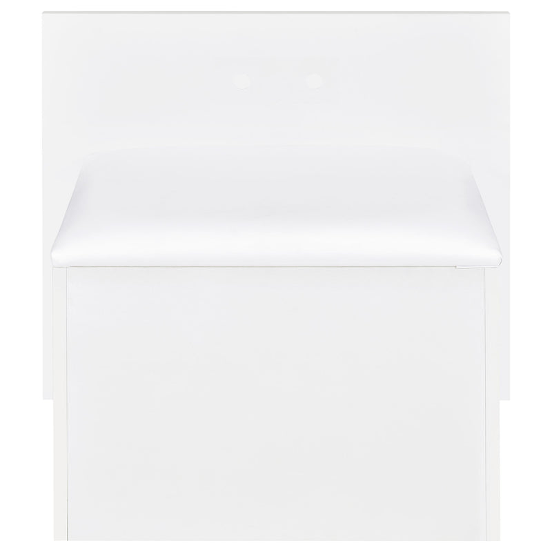 Flora 2-drawer Vanity Set with LED Mirror White High Gloss