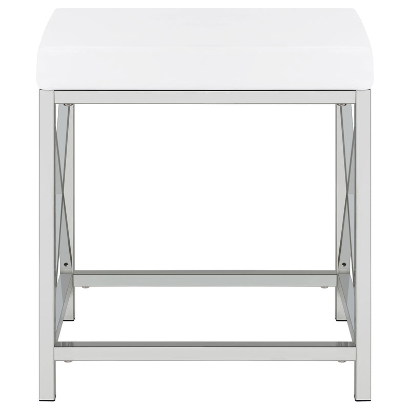 Eliza Vanity Set with Lighting & Stool White and Chrome