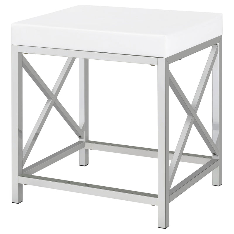 Eliza Vanity Set with Lighting & Stool White and Chrome