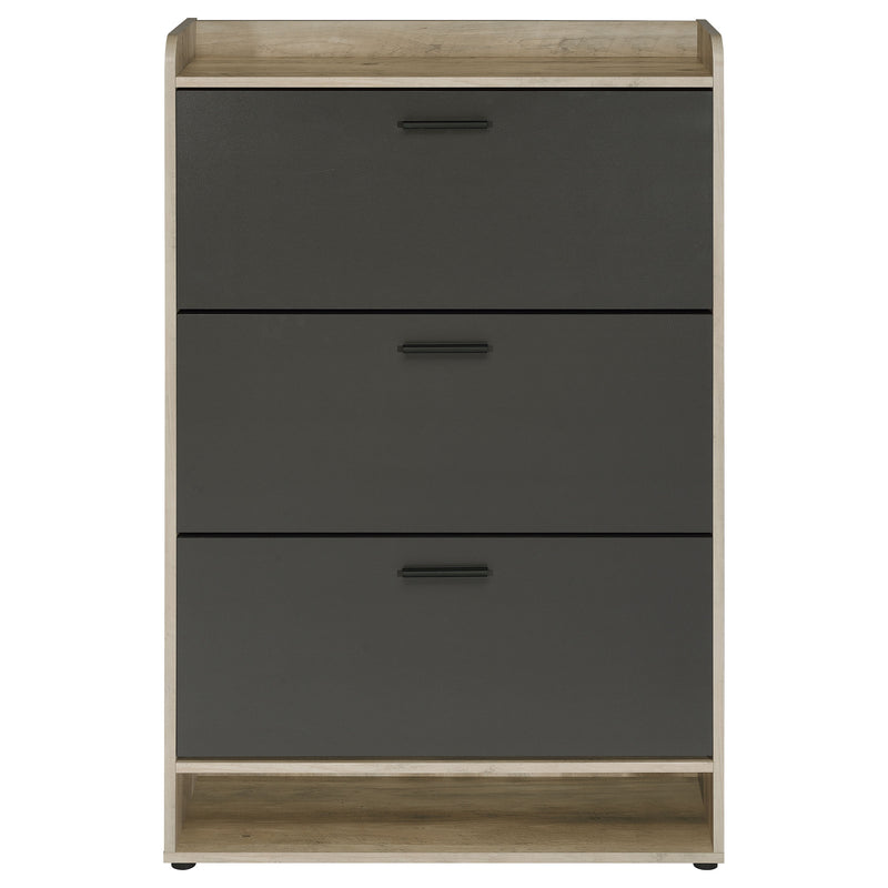 Denia 3-tier Engineered Wood Shoe Cabinet Grey