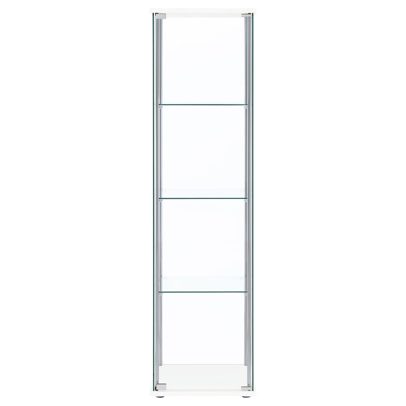 Bellatrix 3-shelf Clear Glass Curio Cabinet White