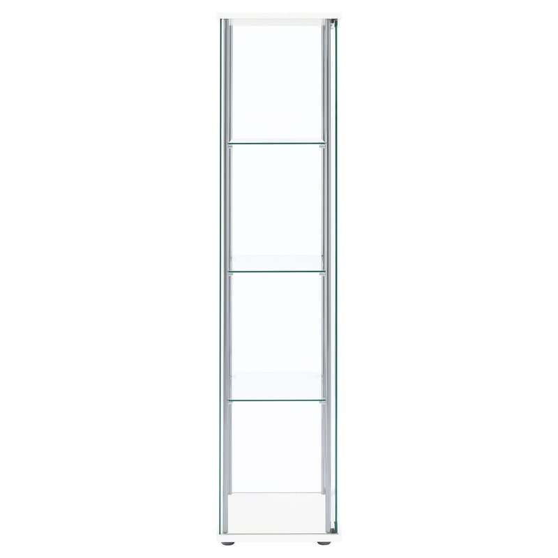 Bellatrix 3-shelf Clear Glass Curio Cabinet White