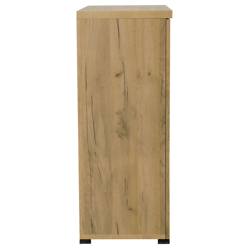 Bristol 6-shelf Engineered Wood Shoe Cabinet Golden Oak