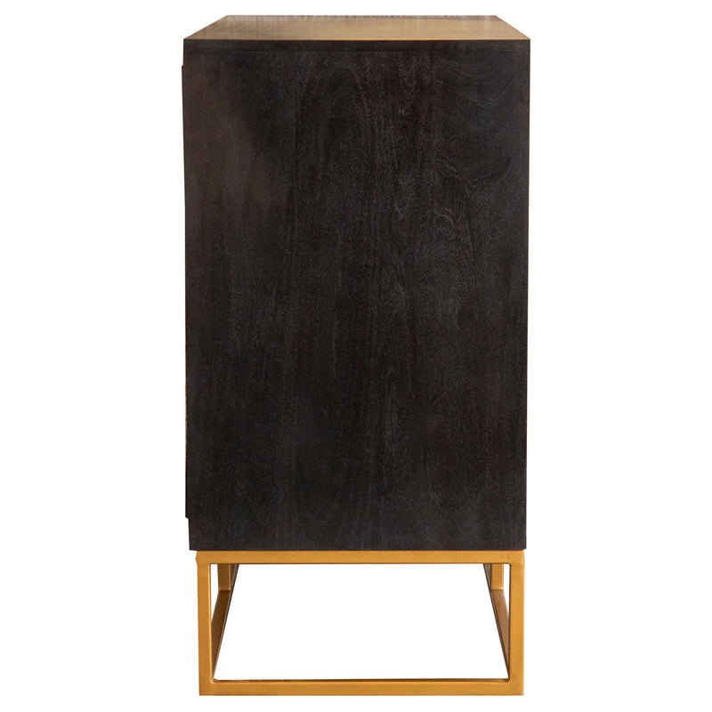 Zara 2-door 40-inch Wood Accent Storage Cabinet Black Walnut