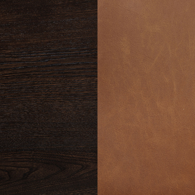Tegan Faux Leather Upholstered Dining Side Chair Cognac (Set of 2)
