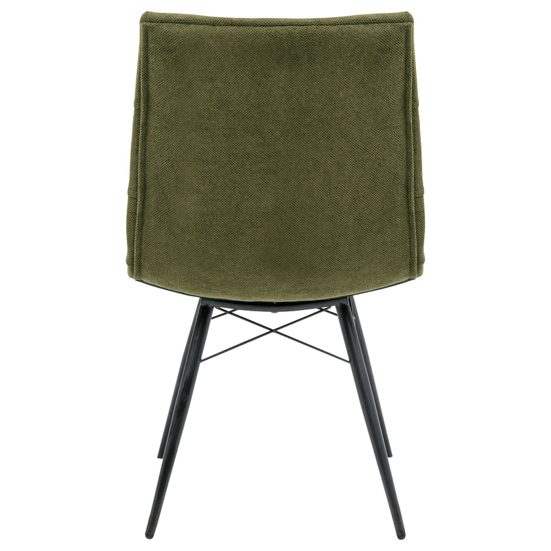 Aiken Fabric Upholstered Dining Side Chair Saddle Forest Green (Set of 4)