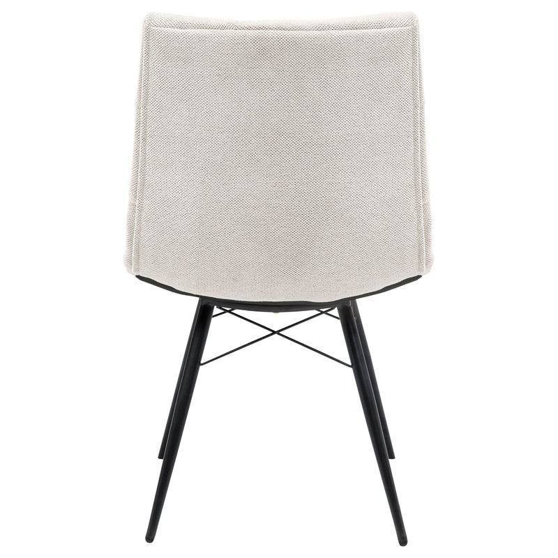 Aiken Fabric Upholstered Dining Side Chair Saddle Stone White (Set of 4)