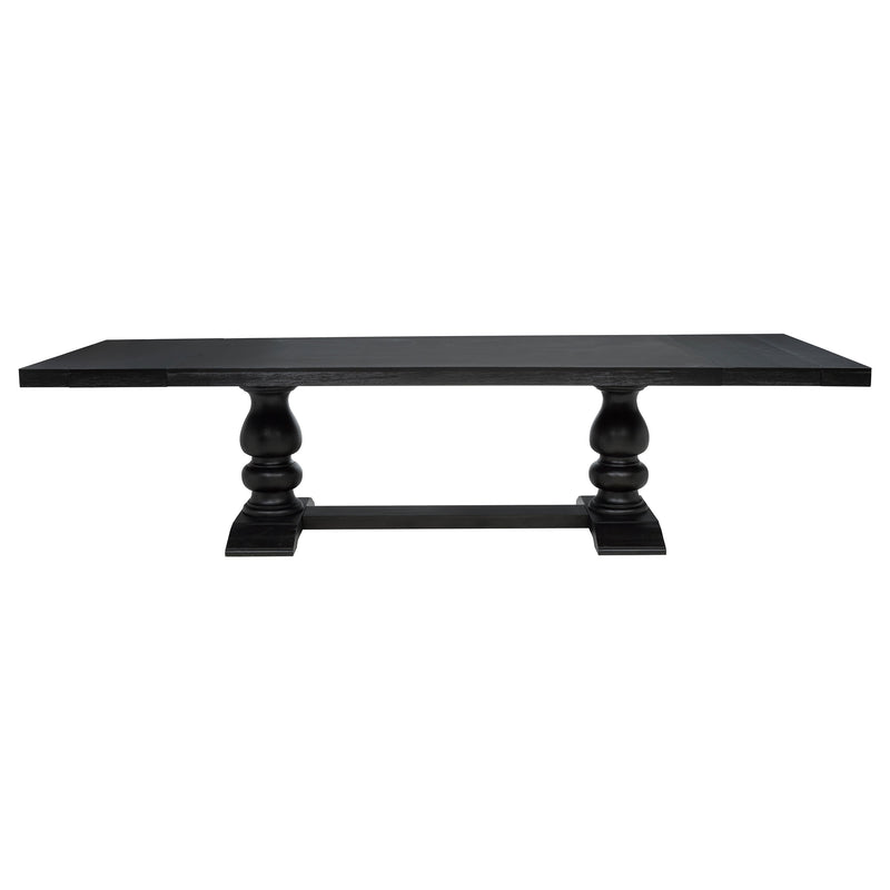 Phelps 9-piece Rectangular Dining Table Set Distressed Noir