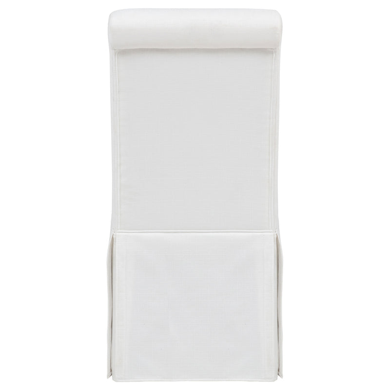 Shawna Upholstered Skirted Side Chair White (Set of 2)