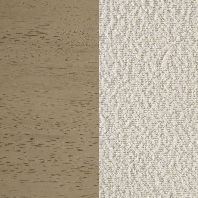 Kehoe Upholstered Dining Side Chair Cream and Natural Oak (Set of 2)